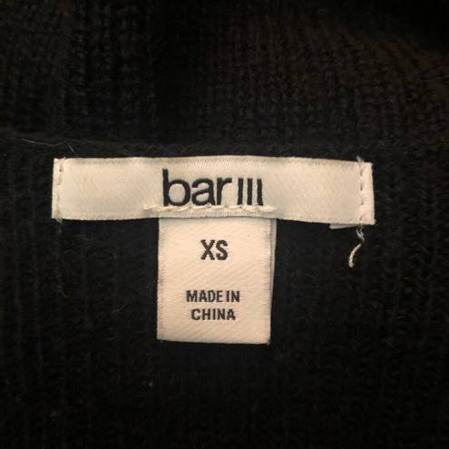 Bar III  Wool Blend Wrap Black Sweater XS