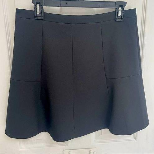 J.Crew  Black Flared Mini Skirt Women’s Size 6