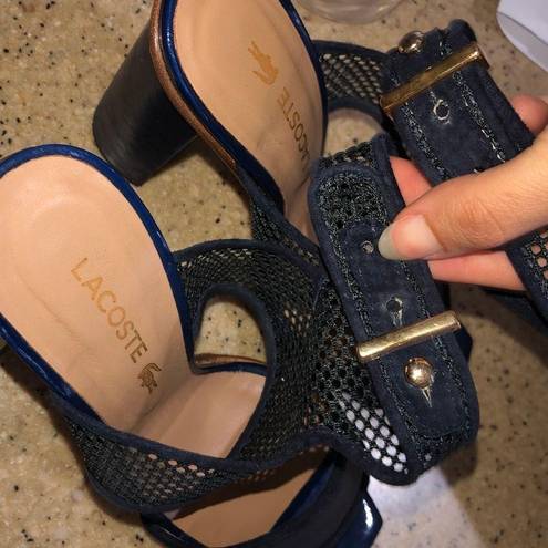 Lacoste  navy mesh heels