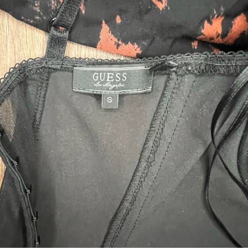 Guess  Bustier Lace Corset Black Top