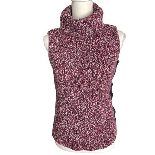 Tommy Hilfiger  Ribbed Knit Turtleneck Sleeveless Pullover Vest Sweater