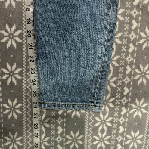 RE/DONE New  90s High-Rise Ankle Crop Jeans In Mid 90s Wash Button Fly Size 25
