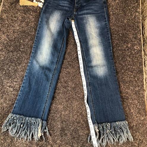 Black Label  Jeans by C'est Toi Size 26 / 5 Ultra Frayed Hem Festival Concert