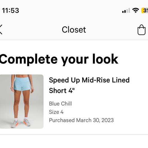 Lululemon  speed up shorts