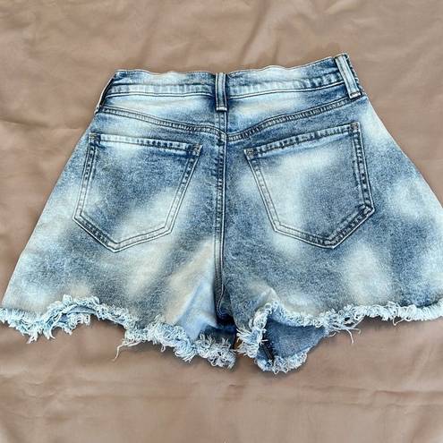 SO  sz 25 distressed cutoff jeans shorts front & back pockets wide belt loops EUC