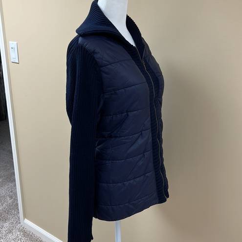 Liz Claiborne  Navy Knit / Puff Jacket