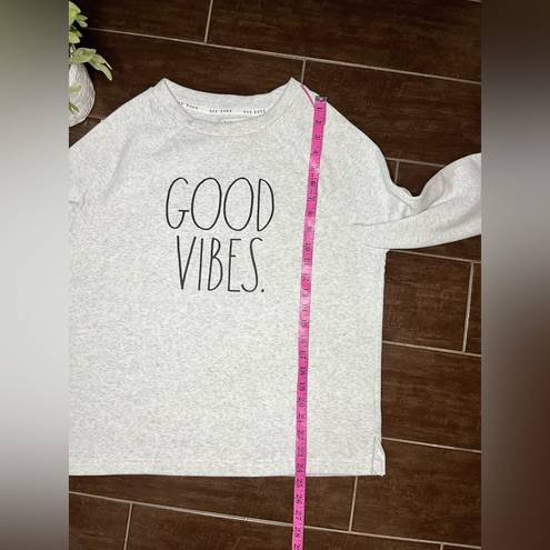 Rae Dunn  “GOOD VIBES" Studio Raglan Sweatshirt sz Large