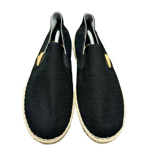 Olukai  Kaula Pa'a Kapa Convertible Espadrilles Linen Womens Shoes Black 9.5