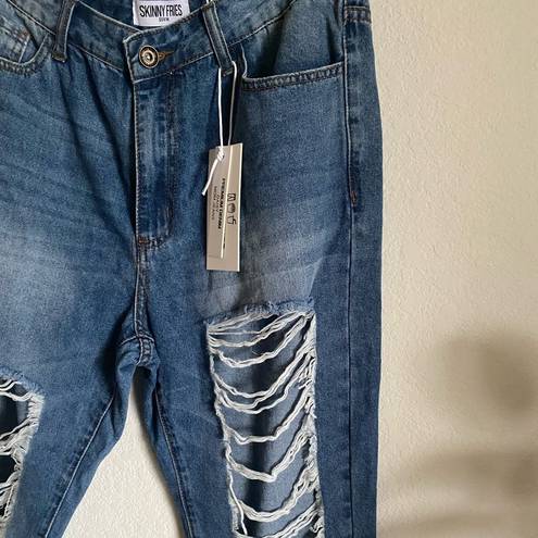 Daisy Skinny Fries  Distressed Mom Jeans Size 15