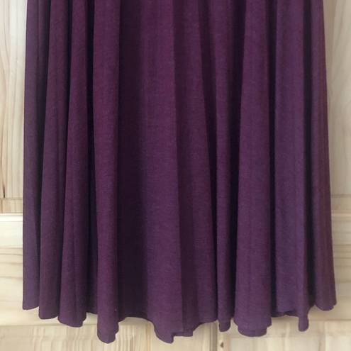 Coldwater Creek Vintage  burgundy pleated knit maxi skirt size XL