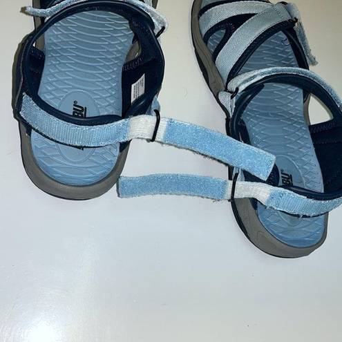 Khombu  Two Tone Blue Adjustable Women’s Outdoor Hiking All Terrain Sandals- 9.5