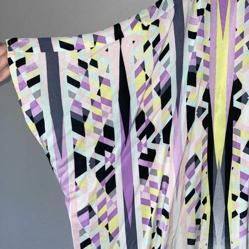 Victoria's Secret  Kimono M/L Open Front Fringe Wide Sleeve Geometric