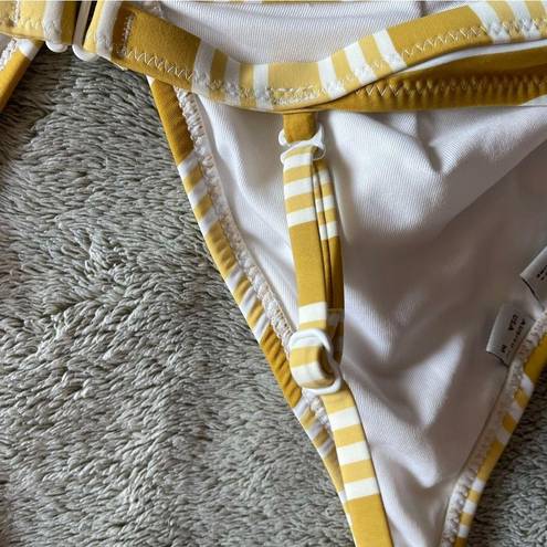 Rhythm . Trinidad Striped Bikini Set in Chartreuse Size Medium