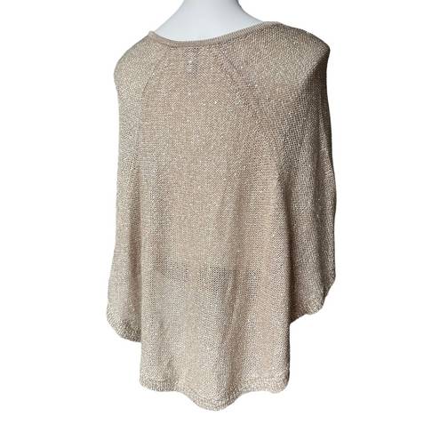 Chico's Chico’s Gold Metallic Sweater Poncho, Sz S/M