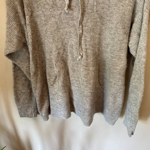 The Loft  Grey Pullover Knit Hoodie Size Extra Large  