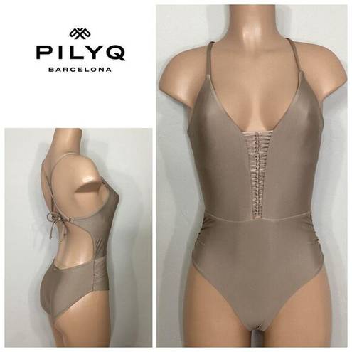 PilyQ New.  sandstone tan one piece. $149