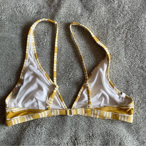 Rhythm . Trinidad Striped Bikini Set in Chartreuse Size Medium