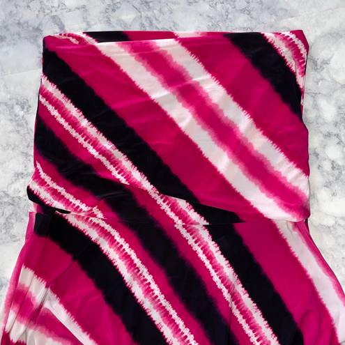 INC New  Tie Dye Convertible Maxi Skirt and Strapless Dress Pink Multi