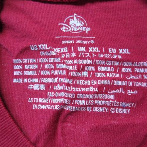 Disney NWT  Mickey Mouse Holiday Plaid Spirit Jersey in Red Seasons Greetings XXL