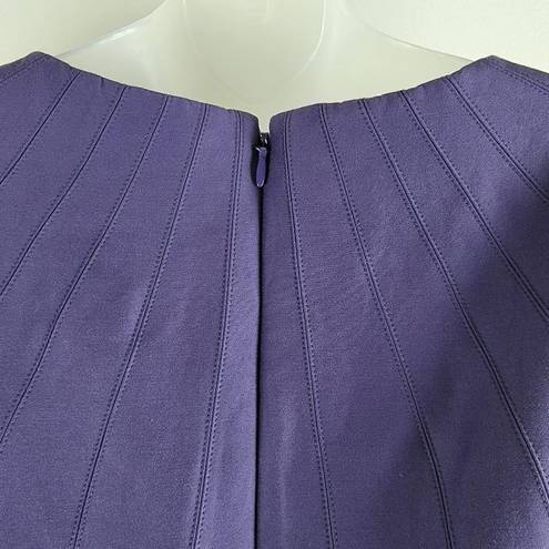 Halston Heritage NEW  Sleeveless Silk Dress Purple Fit And Flare Size 4