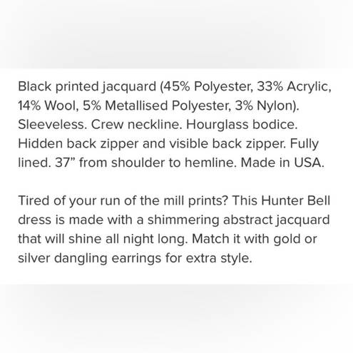 Hunter Bell  New York Black Metallic Paint Splatter Fit & Flare Mini Dress, Sz 2