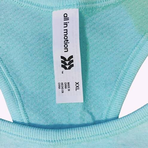 All In Motion  Women’s Athletic Racerback Tank Top Aqua Blue Size XXL NWT