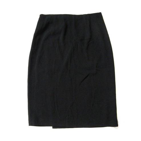 MM.LaFleur NWT  Logan in Black Crinkle Crepe Faux Wrap Pencil Skirt 8