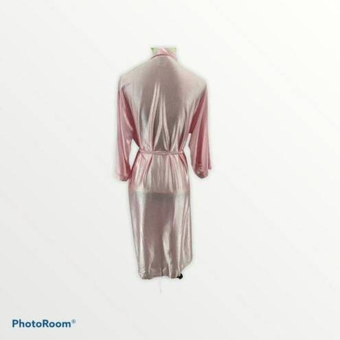 Second Skin Vintage Kiki Pale Pink Nylon  3/4 Sleeve Robe