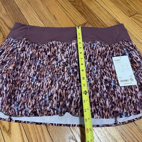 Athleta  NWT Run With It 14 Inch Skort in Patterned Purple Size XL