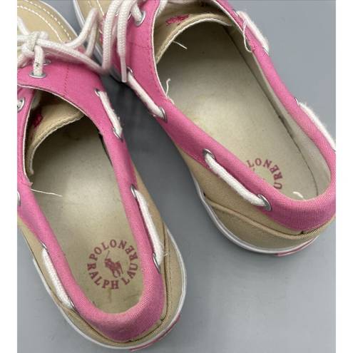 Polo  Ralph Lauren Womens Lilia Sneakers Pink Tan  10