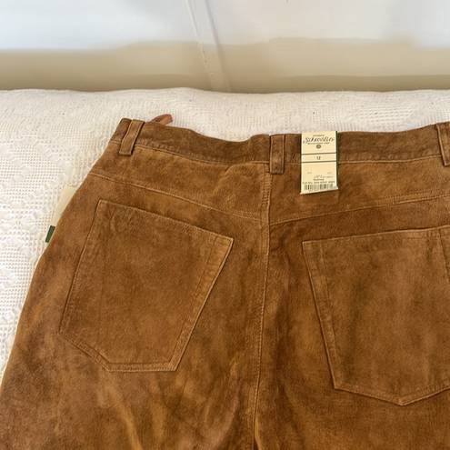 St. John’s Bay NWT  Suede Leather Lined Washable Pants Nutmeg Size 12