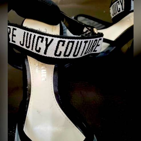 Juicy Couture size 7 chunky monogram  block heel , black y2k Vintage, comfort