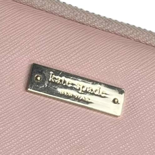 Kate Spade  Black Pink Padded Laptop Case Zip Computer Sleeve Saffiano Leather