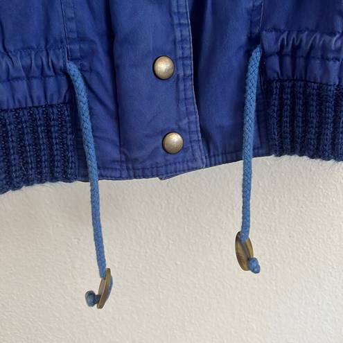 London Fog Vintage Womens Parka Coat XL Blue 90s 80s Funky Puffer Jacket  Winter