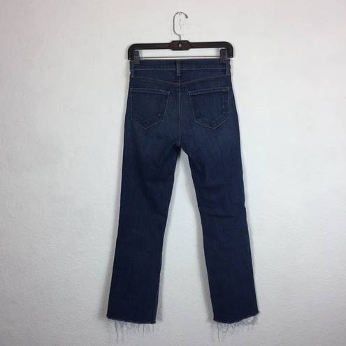 L'Agence L’Agence Jordan Ripped Distressed High Waist Crop Straight Leg Jeans Size 24