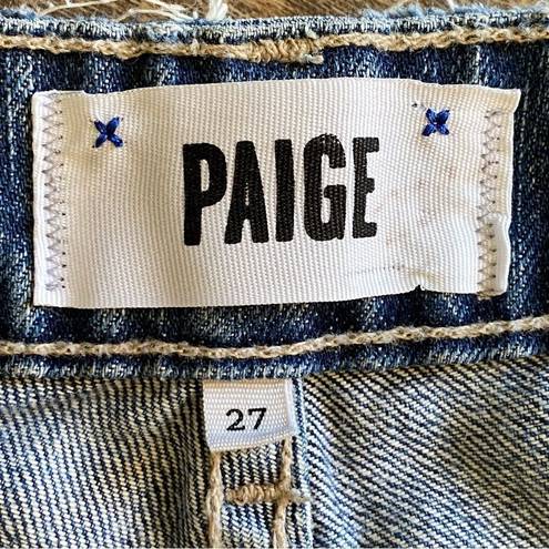 Paige Distressed Boyfriend Jeans 27 Button Fly Ripped Streetwear Boho