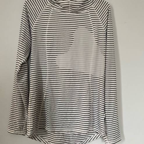 MTA Sport  women’s small long sleeve white striped athletic top