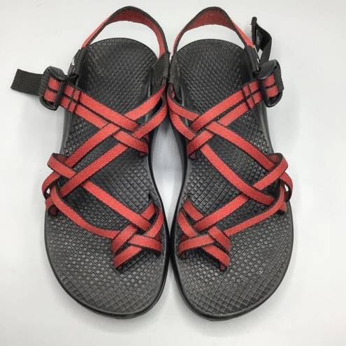 Chaco Sandals Shoes Womens Zong Sport Hiking Camping  Athletic Shoe Red Black 6