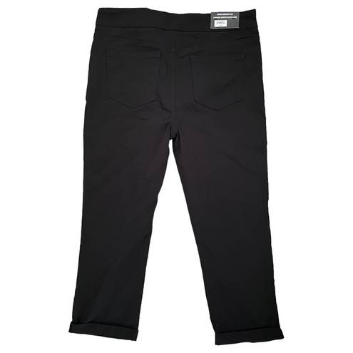 Mario Serrani  Italy Black Stretch Cuff Capri Large NEW