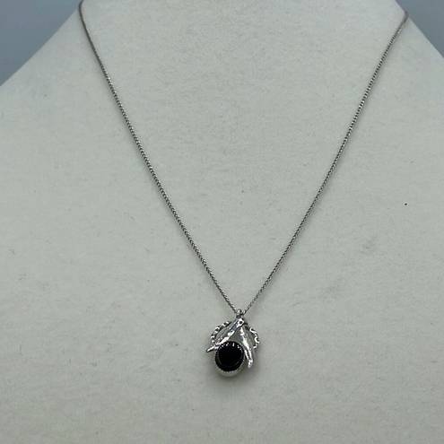 Onyx Vintage de sterling black  delicate necklace