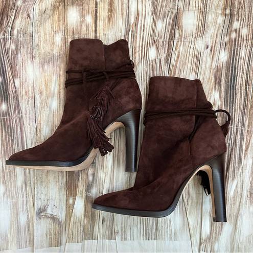 Joie Dark Brown Chap Tassel Boots Size 38.5