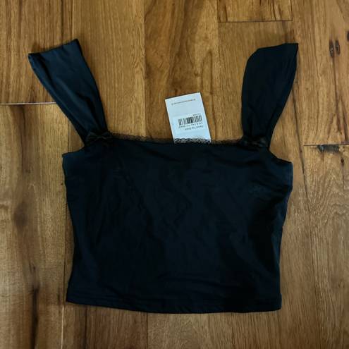 Princess Polly Black Crop Top