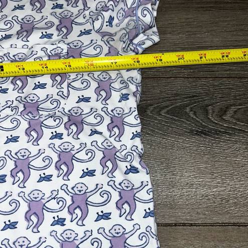 Roller Rabbit  Lavender Purple Monkey Shorts and Short Sleeve Polo Pajama set