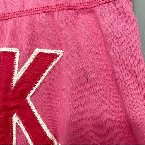 PINK - Victoria's Secret  Pink Logo Y2K Fleece Cut-off Loungewear Sweat Shorts