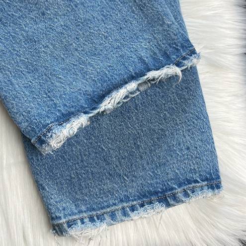 Good American  Blue Good Boy Twisted Slit Ankle Jeans