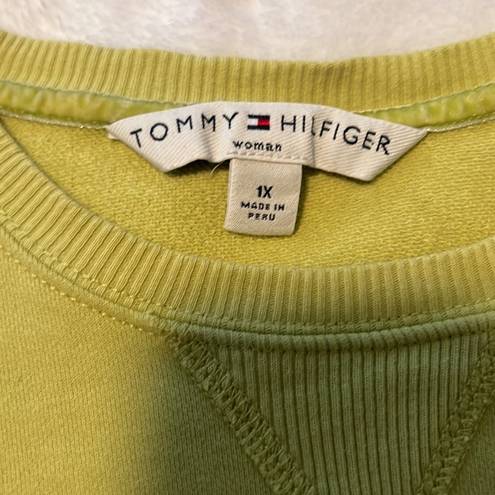 Tommy Hilfiger  Women's Lime Green Sweater ~~Sparkle Logo~~