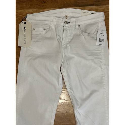 Rag and Bone  Women's White The Dre Boyfriend Skinny Jean 27 S NWT