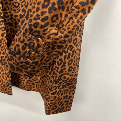 INC  International Concepts Cheetah Double Breast Blazer Size Medium