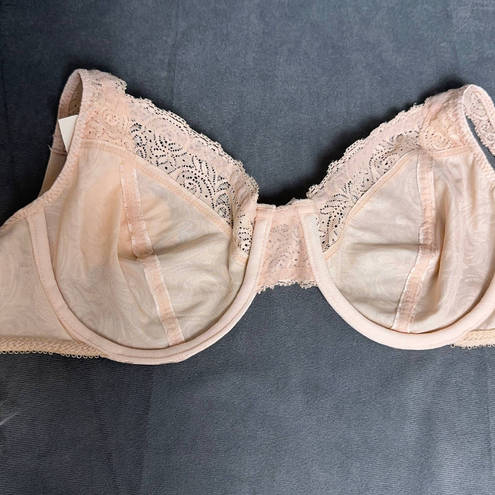 Second Skin Vintage New Lilyette Bra Size 36B Peach  Satin Style 0884 Lace