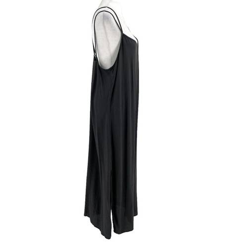 Aerie  Side-Slit Long Beach Swim Cover-Up Maxi Dress Dark Gray size Large